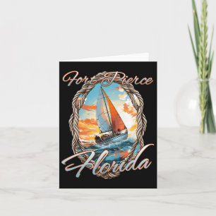 Tarjeta Navegando Fort Pierce Florida Mar y Sol Para Hombr