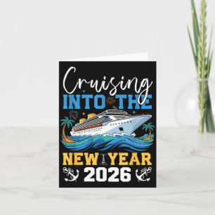 Tarjeta Navegando hacia el nuevo año 2026 Familia coincide