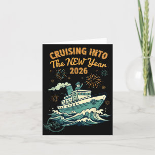 Tarjeta Navegando hacia la aventura del año nuevo 2026