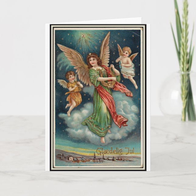 Tarjeta Navidad 1913 Noruega (Anverso)