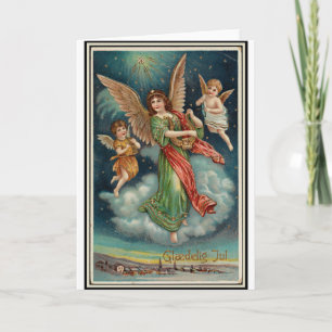 Tarjeta Navidad 1913 Noruego