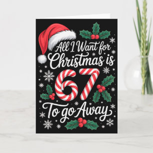 Tarjeta Navidad 67 Para Irse Seis Siete Divertido Profesor