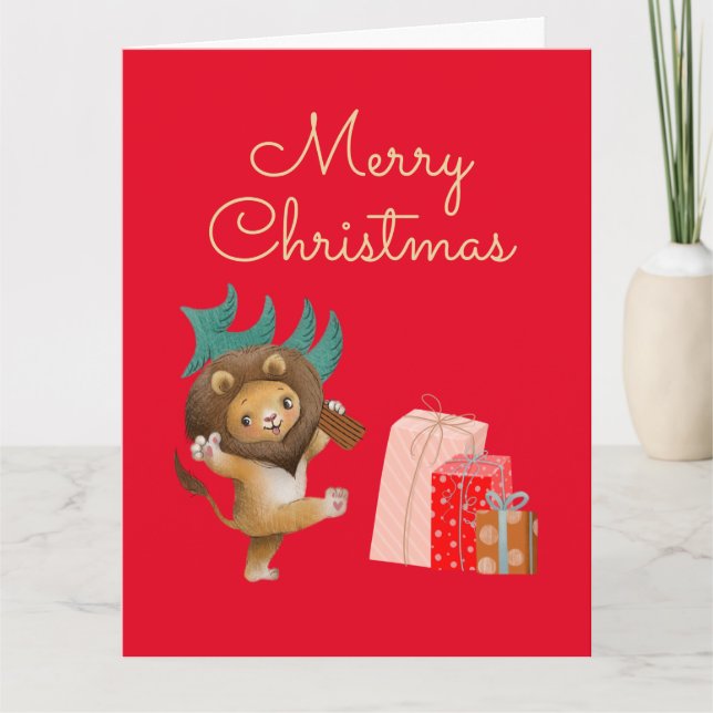 Tarjeta Navidad adorable (Anverso)
