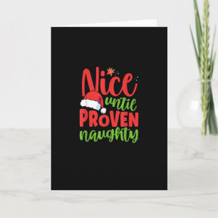 Tarjeta Navidad agradable hasta que se demuestre lo contra