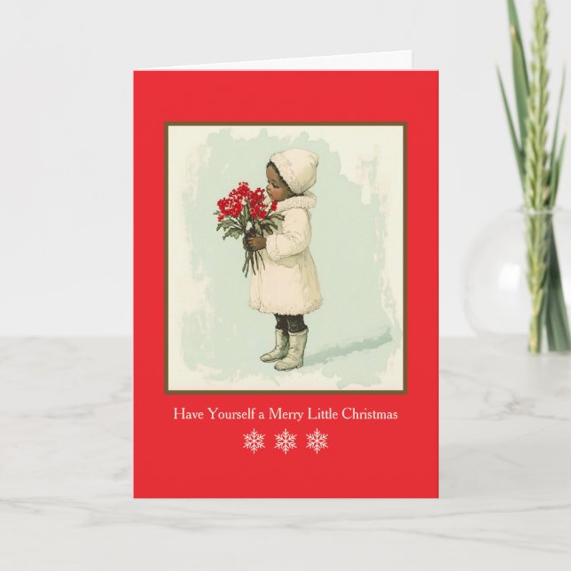 Tarjeta Navidad alegre (Anverso)