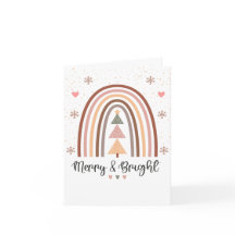 Navidad Alegre y Brillante Boho Arcoíris