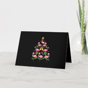 Tarjeta Navidad - Árbol de Navidad de Flamenco Adorable