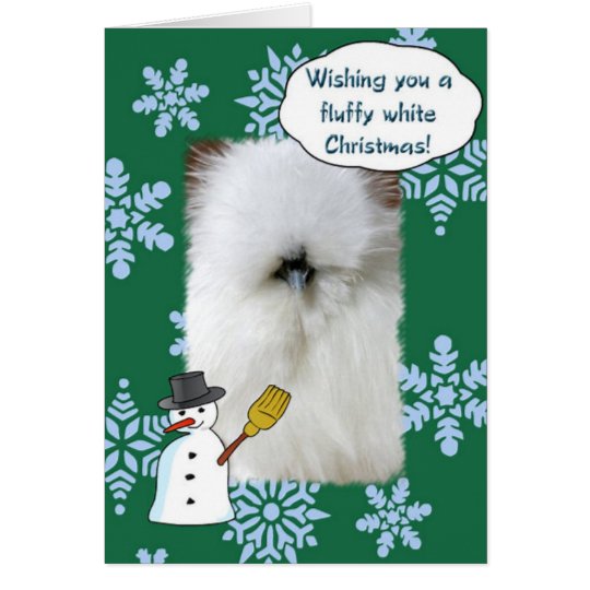 Tarjeta Navidad blanco mullido