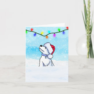 Tarjeta Navidad cachorro Westie