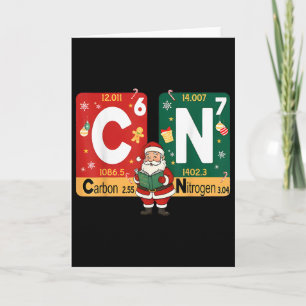 Tarjeta Navidad Carbono Nitrógeno 67 Divertida Ciencia San