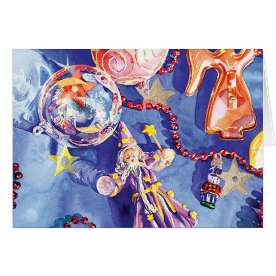 Tarjeta Navidad celestial