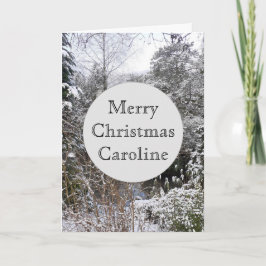 Tarjeta Navidad con Árboles Nevados