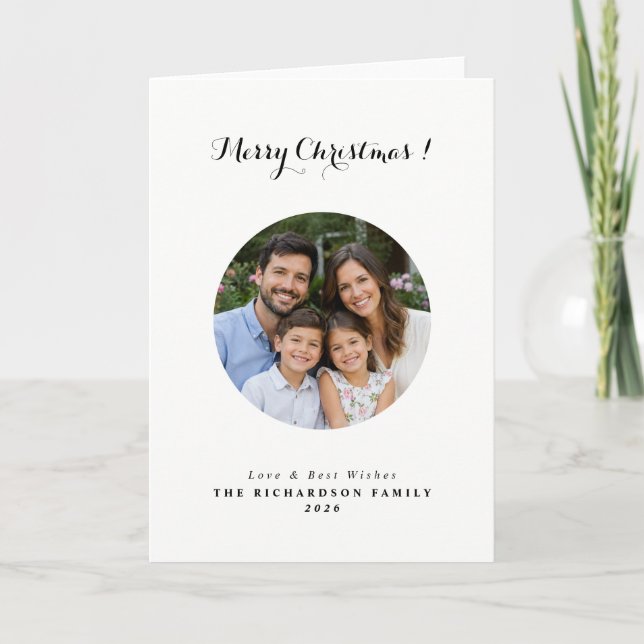 Tarjeta Navidad con foto personalizada (Anverso)