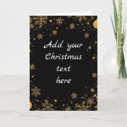 Tarjeta Navidad Copo de Nieve Dorado