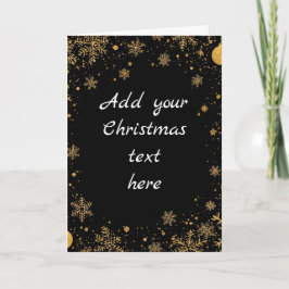 Tarjeta Navidad Copo de Nieve Dorado