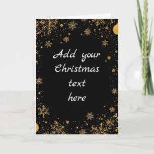 Tarjeta Navidad Copo de Nieve Dorado