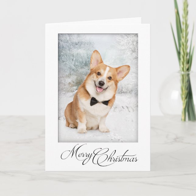 Tarjeta Navidad Corgi (Anverso)