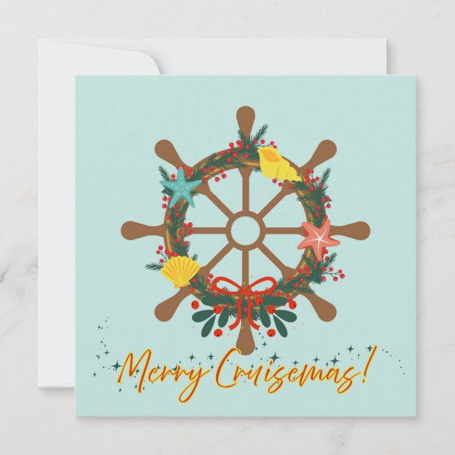 Tarjeta Navidad Crucero Náutico (Anverso)