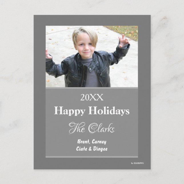 Tarjeta navidad cualquier postal de color - HAMbWG (Anverso)