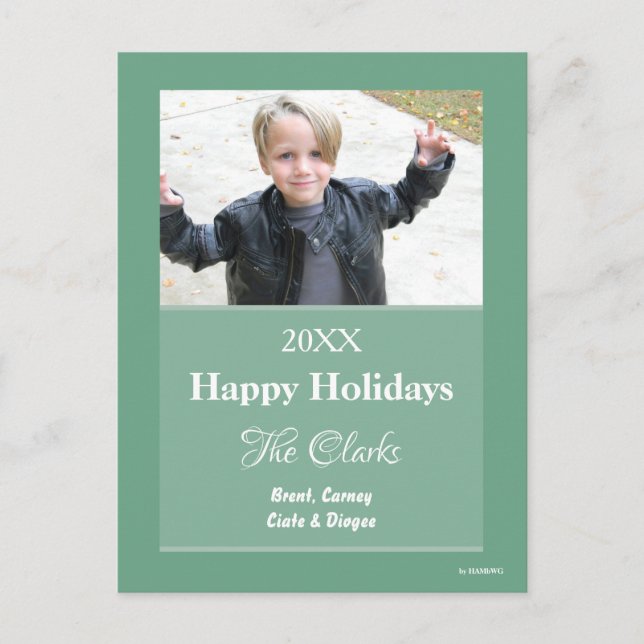 Tarjeta navidad cualquier postal de color - HAMbWG (Anverso)