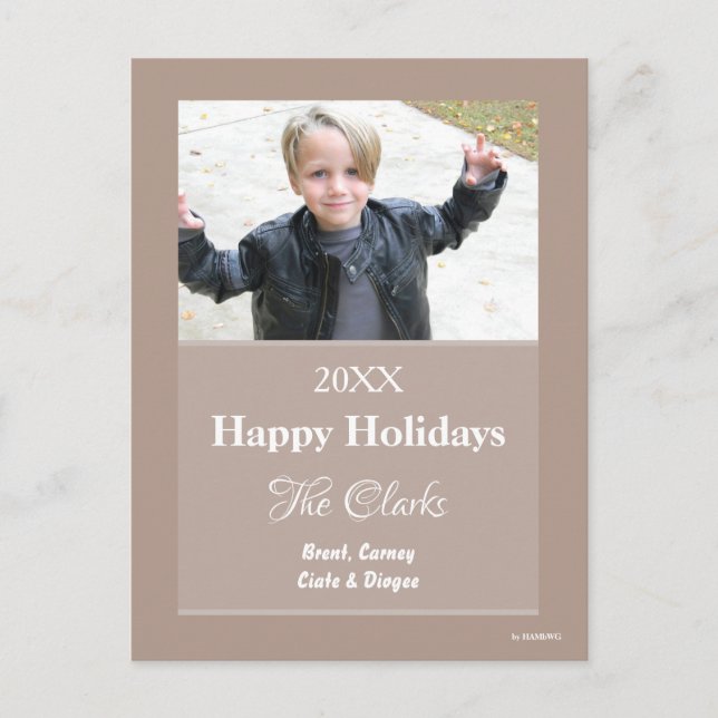 Tarjeta navidad cualquier postal de color - HAMbWG (Anverso)