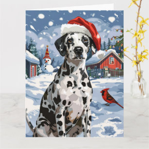 Tarjeta Navidad Dalmatian País de las Maravillas Invernal 