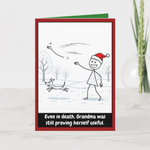 Tarjeta Navidad de Abuela Divertida