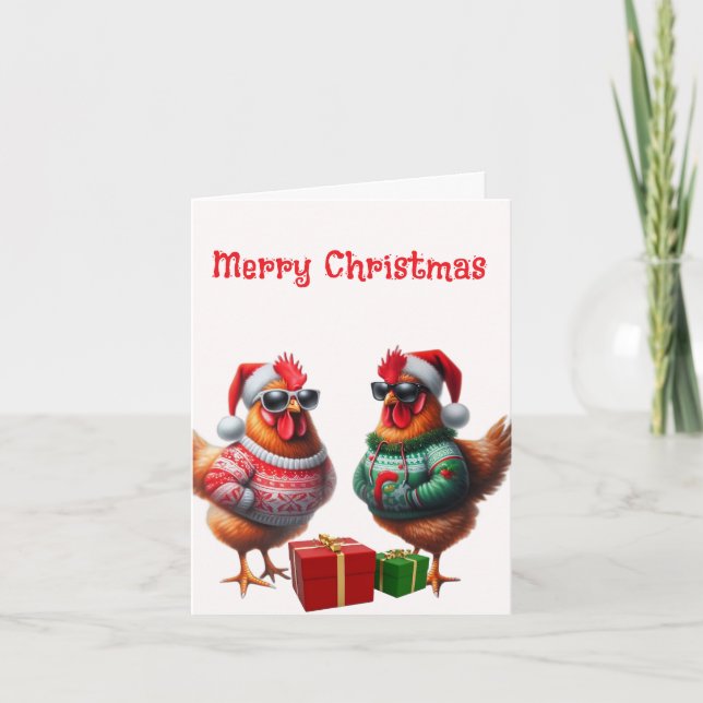 Tarjeta Navidad de Amigo Pollo (Anverso)