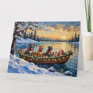 Tarjeta Navidad de barco de Pitbull