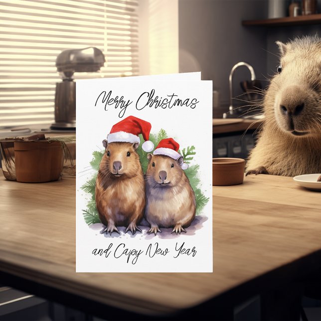 Tarjeta Navidad de carpincho Año Nuevo (Subido por el creador)