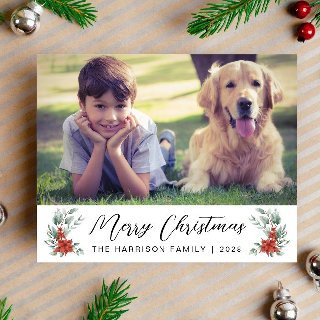 Tarjeta navidad de Ferry Christmas 4 Photo Budget (This holiday season, let your family's smiles and heartwarming memories shine on our 4 photo card)