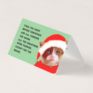 Tarjeta Navidad de gato divertida
