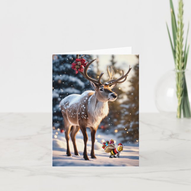 Tarjeta Navidad de Happ-Bee. (Anverso)