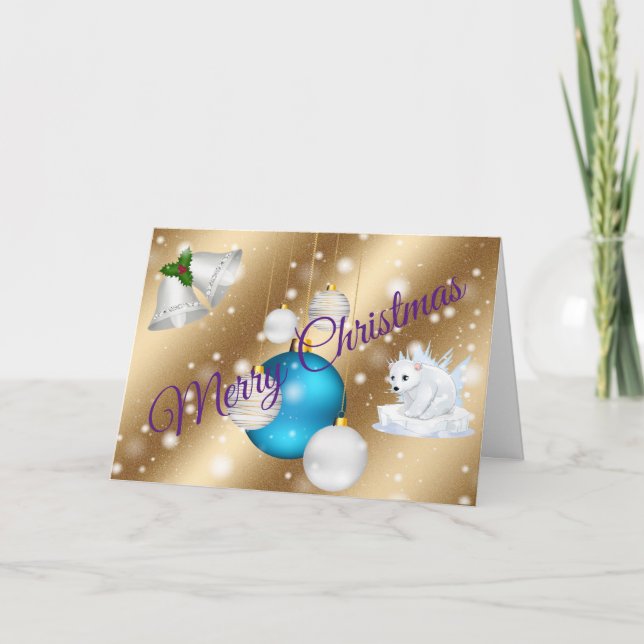 Tarjeta Navidad de oro (Anverso)