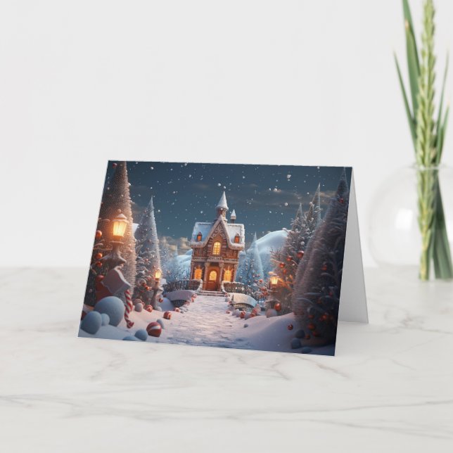 Tarjeta Navidad de pan de jengibre (Anverso)