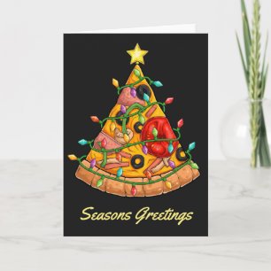 Tarjeta Navidad de pizza
