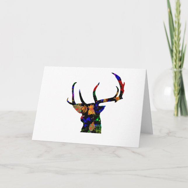 Tarjeta Navidad de renos  (Anverso)