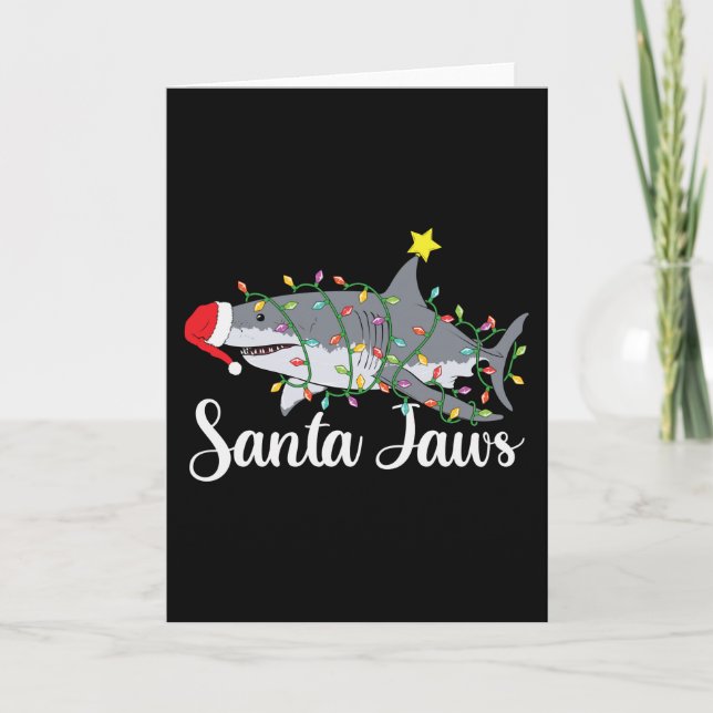 Tarjeta Navidad de Santa Jaws (Anverso)
