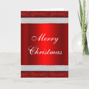 Tarjeta Navidad de terciopelo rojo