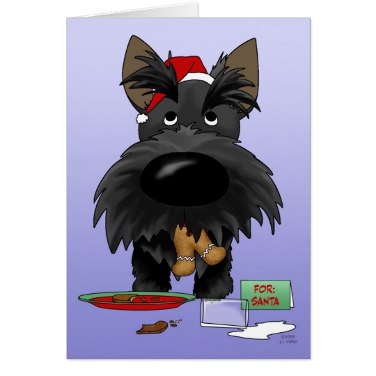 Tarjeta Navidad de Terrier del escocés