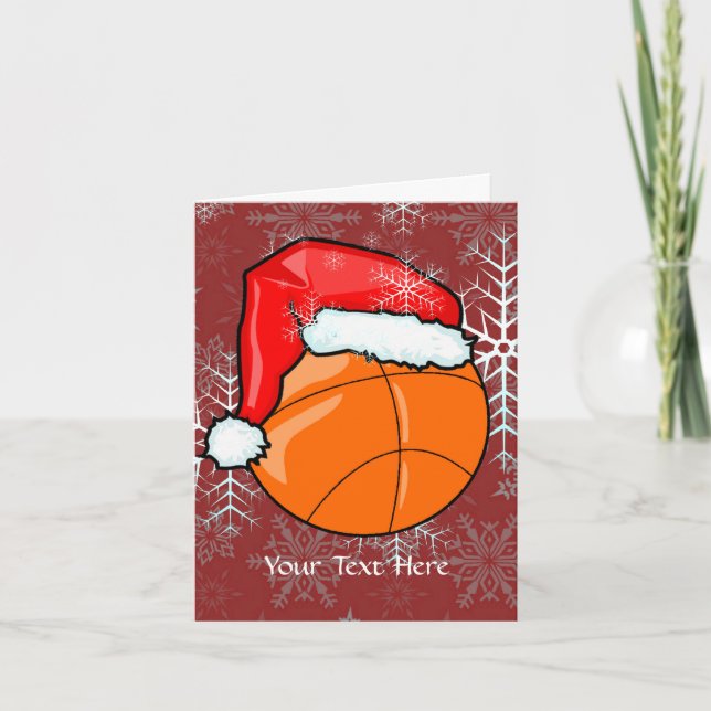 Tarjeta - navidad del baloncesto (Anverso)