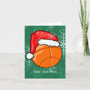 Tarjeta - navidad del baloncesto