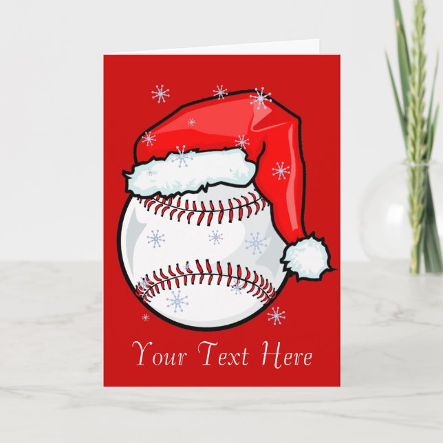 Tarjeta - navidad del béisbol (Anverso)