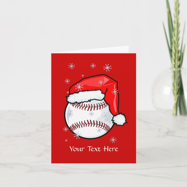 Tarjeta - navidad del béisbol (Anverso)