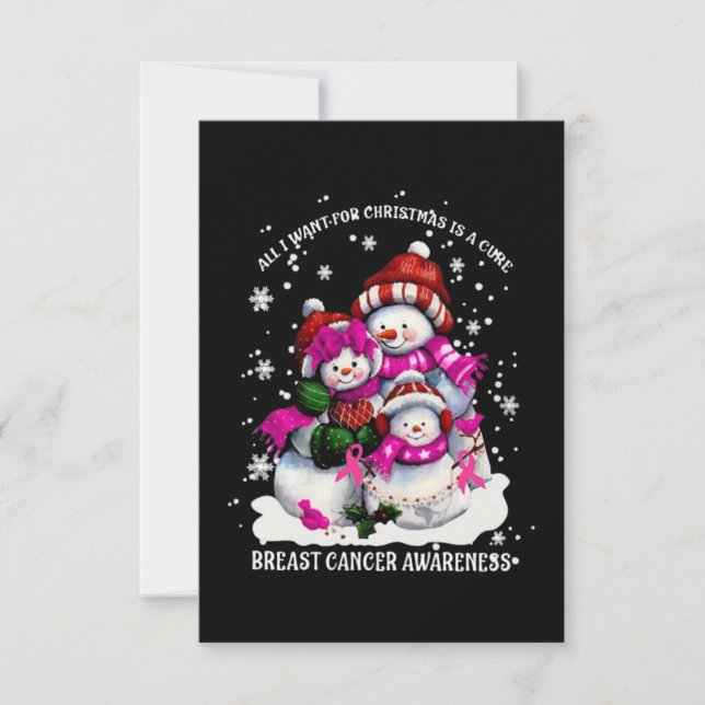 Tarjeta Navidad del Cáncer de Seno (Anverso)
