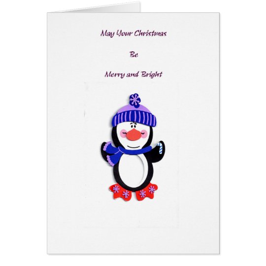 Tarjeta Navidad del pingüino
