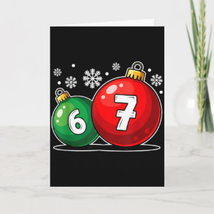 Tarjeta Navidad Divertida 67 Seis Siete Meme Gen Alpha Arg