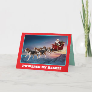 Tarjeta Navidad divertida de Beagle