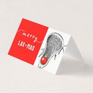 Tarjeta Navidad divertida de lacrosse