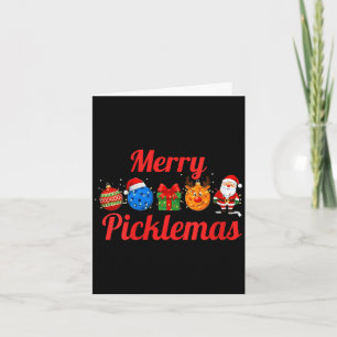 Tarjeta Navidad divertida de pickleball para mujeres, Pick